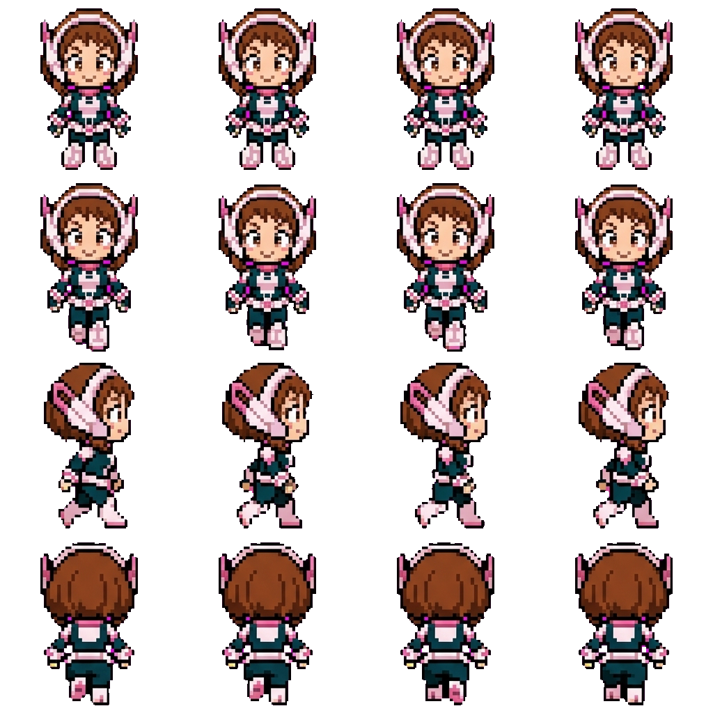 Ochaco Uraraka movement sprite