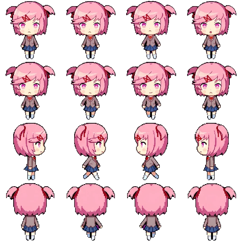 Natsuki movement sprite
