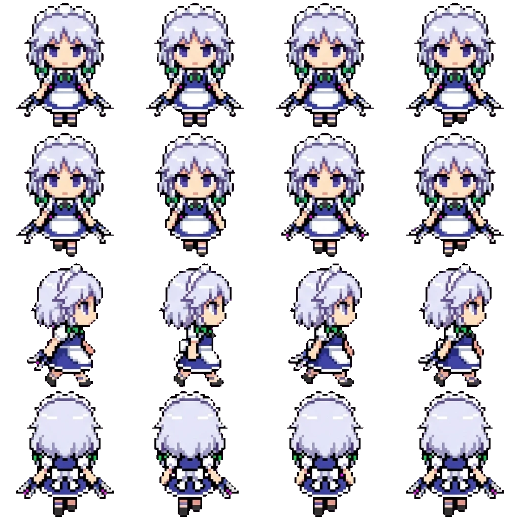 Sakuya Izayoi movement sprite