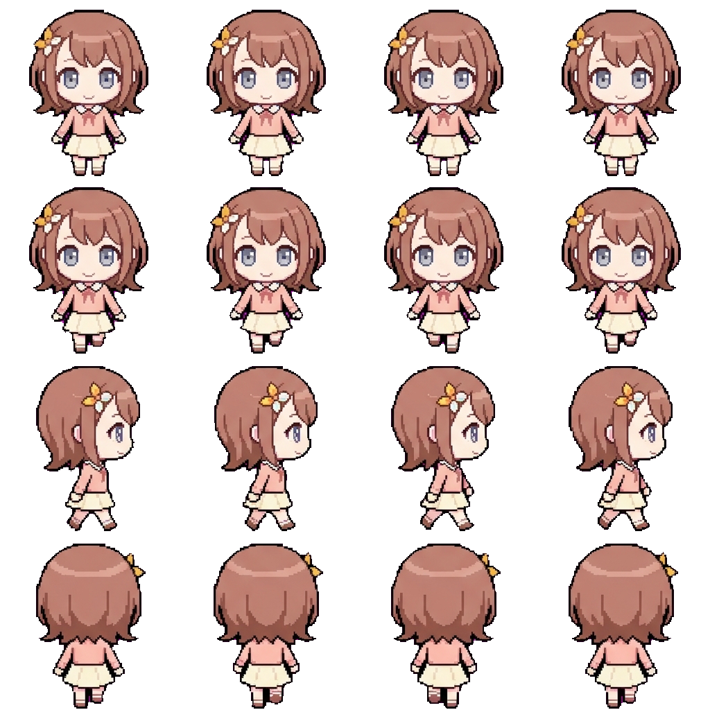 Hanasato Minori movement sprite