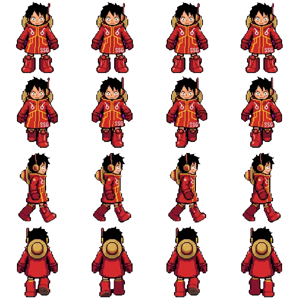 Luffy movement sprite