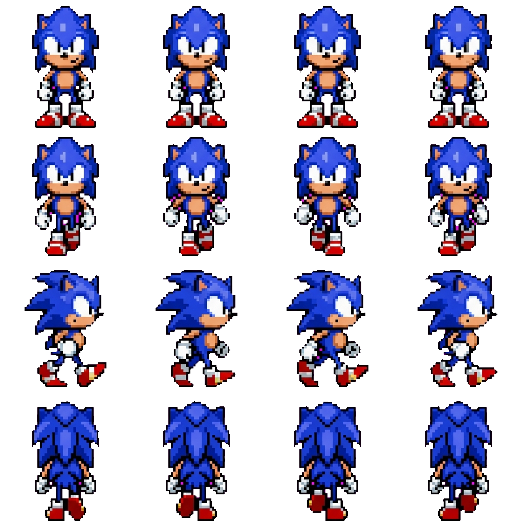 Sonic The Hedgehog movement sprite