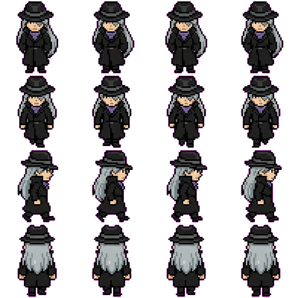 Gin Kurosawa movement sprite