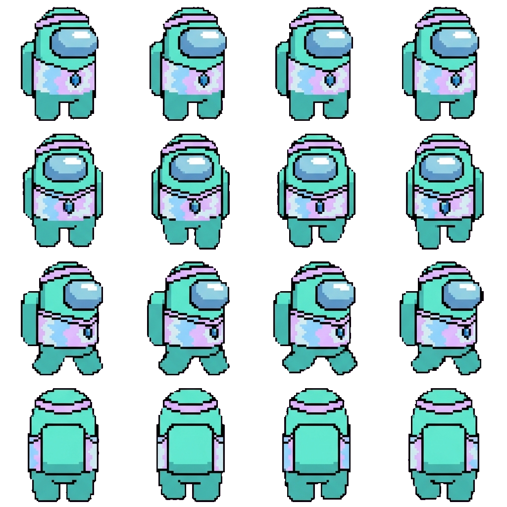 Cyan movement sprite