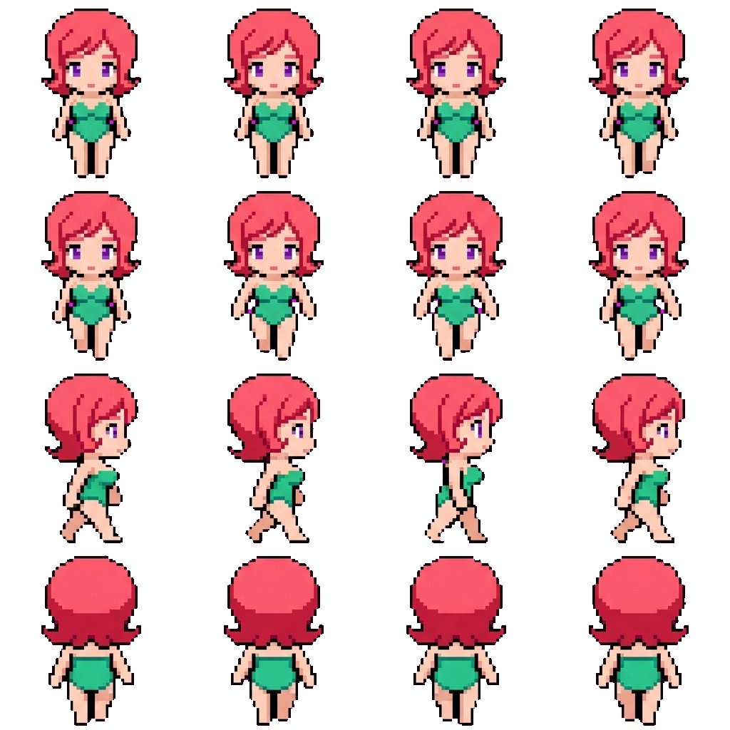 funny girls movement sprite