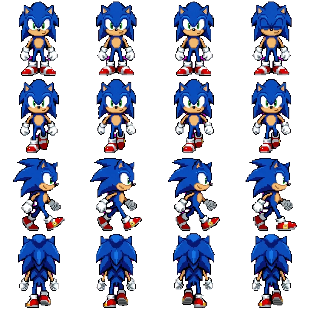 Sonic the Hedgehog movement sprite