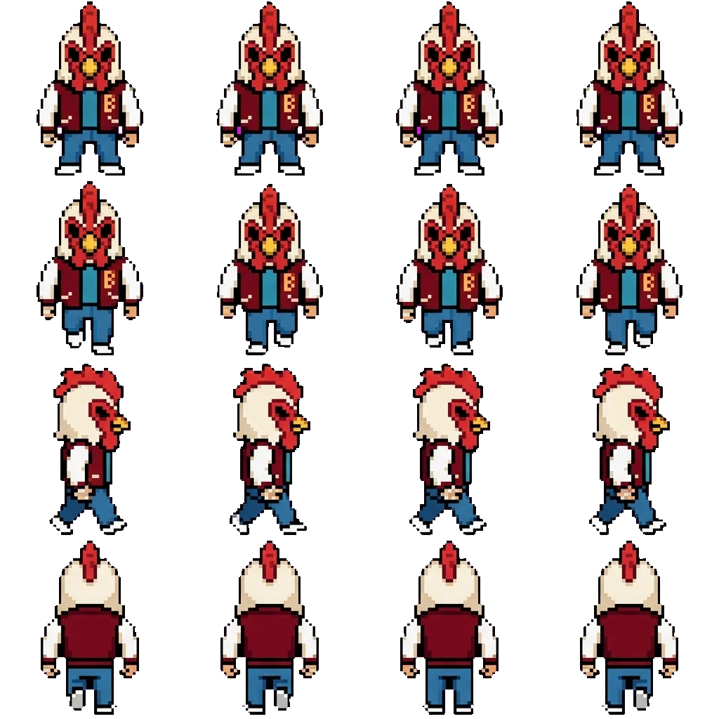 Jacket movement sprite