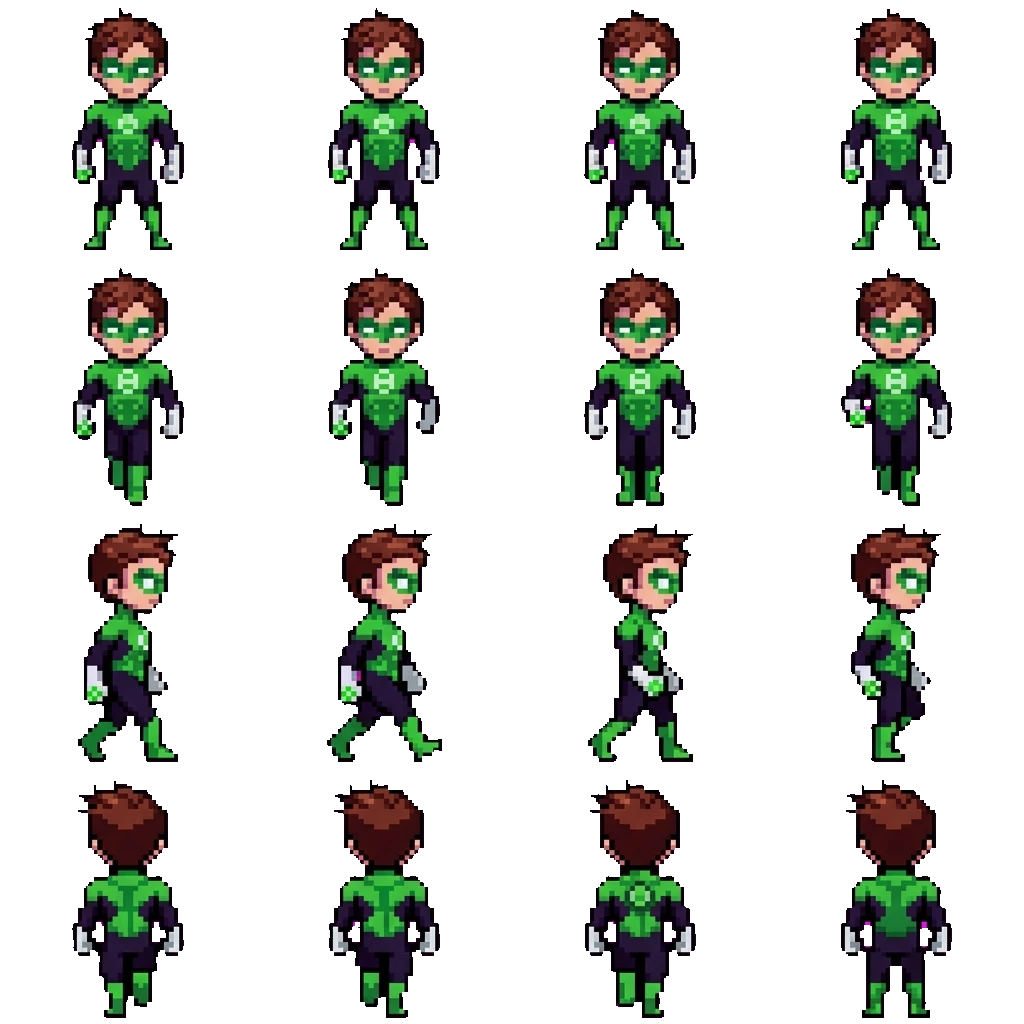 Green Lantern movement sprite