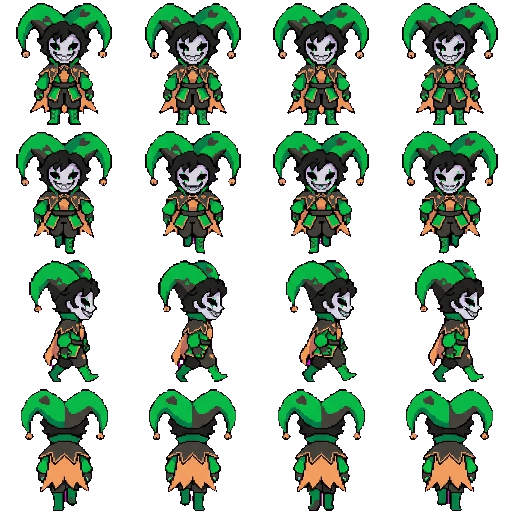 Harlequin movement sprite