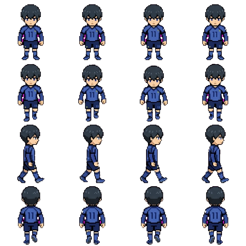 Yoichi Isagi movement sprite