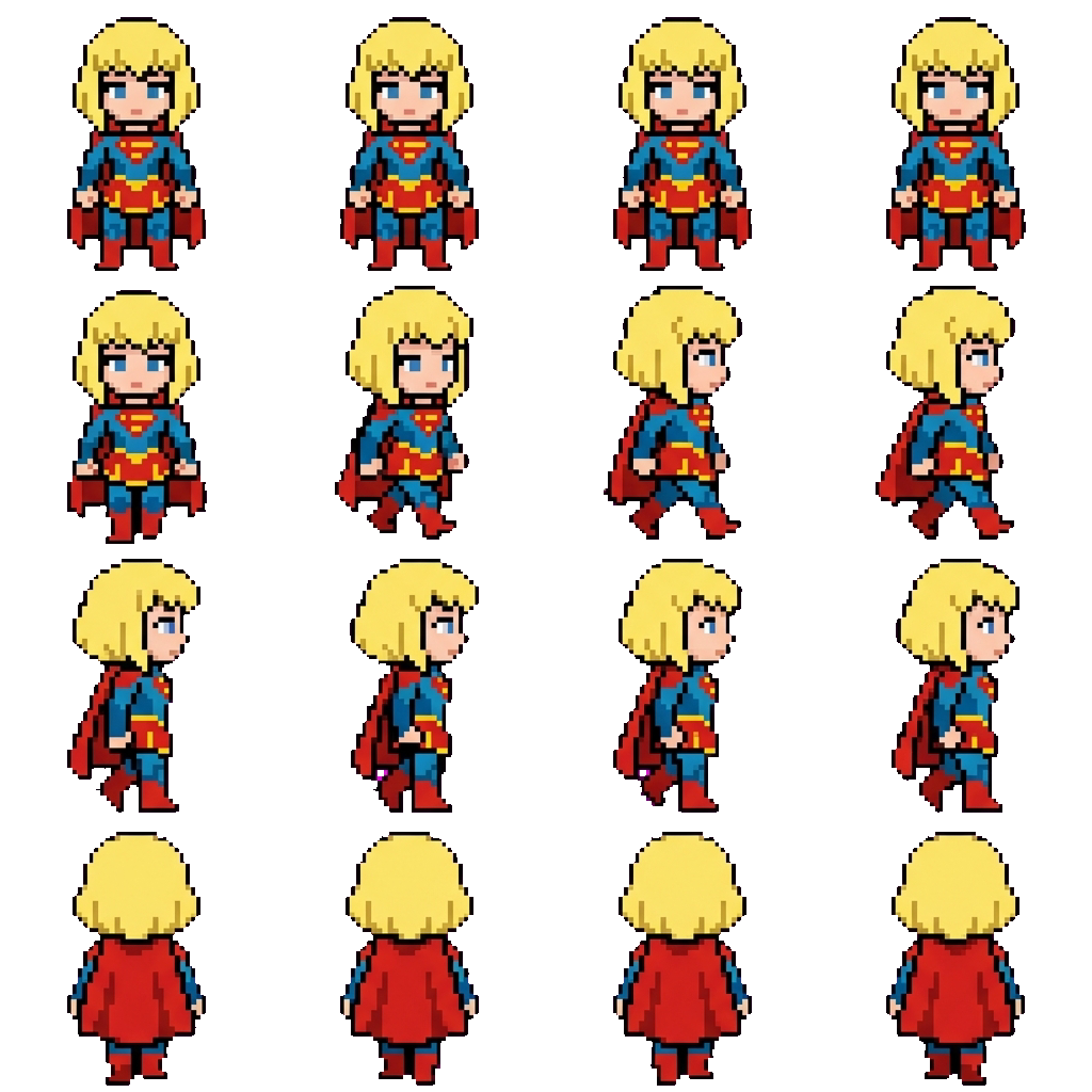 Kara Zor-El movement sprite
