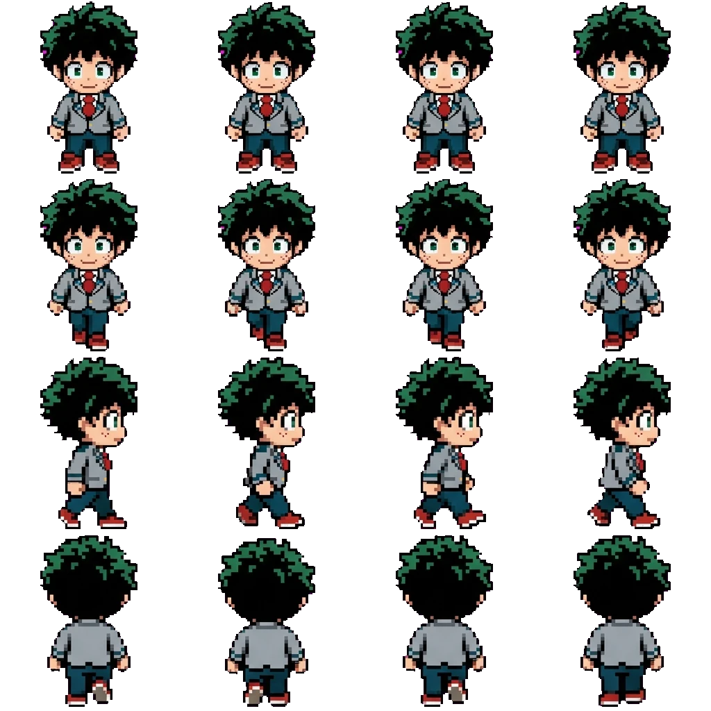 Izuku Midoriya movement sprite