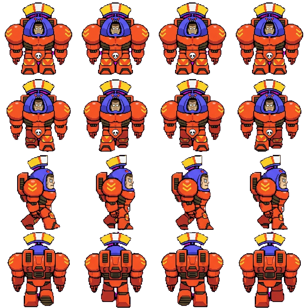 Captain (From "Space King") movement sprite