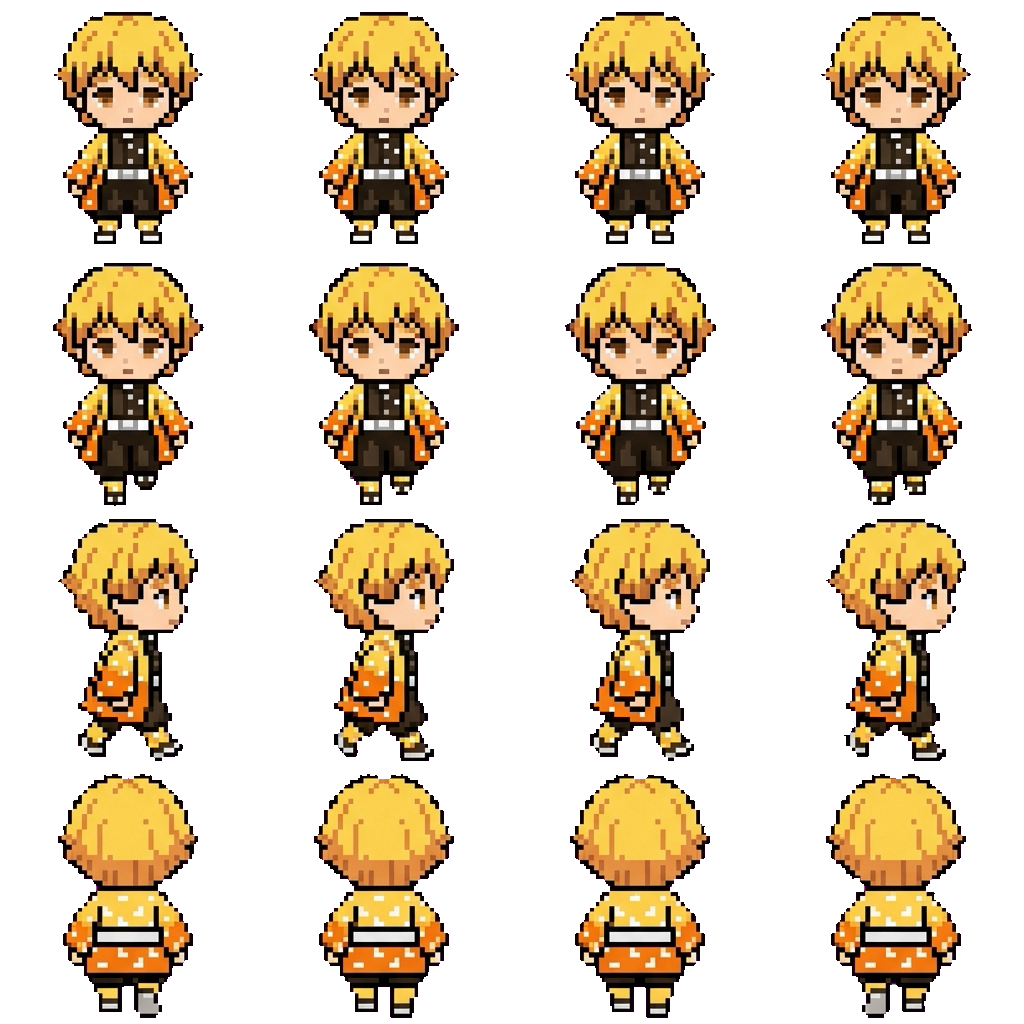 Zenitsu movement sprite