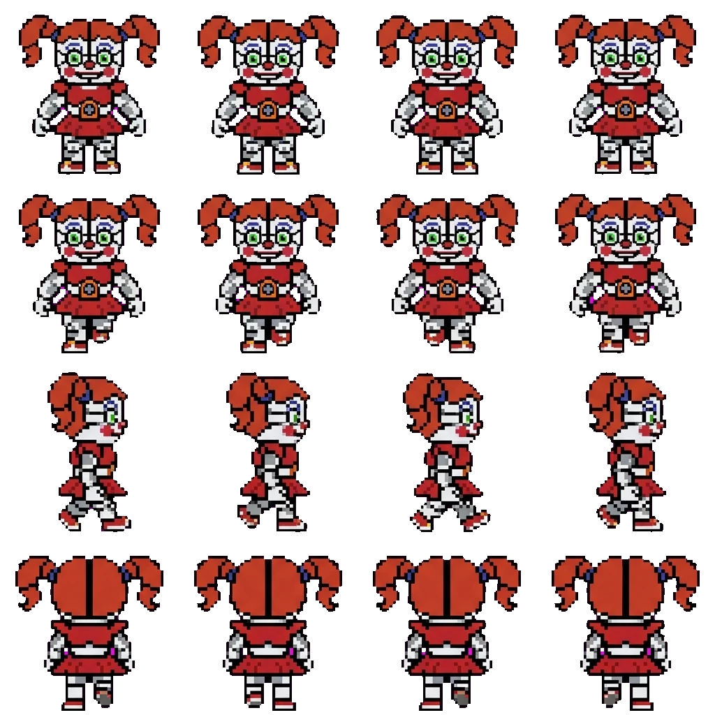 Circus Baby movement sprite