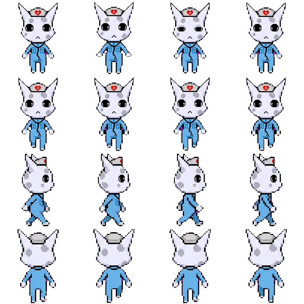 Head Nurse Animal Hospital movement sprite