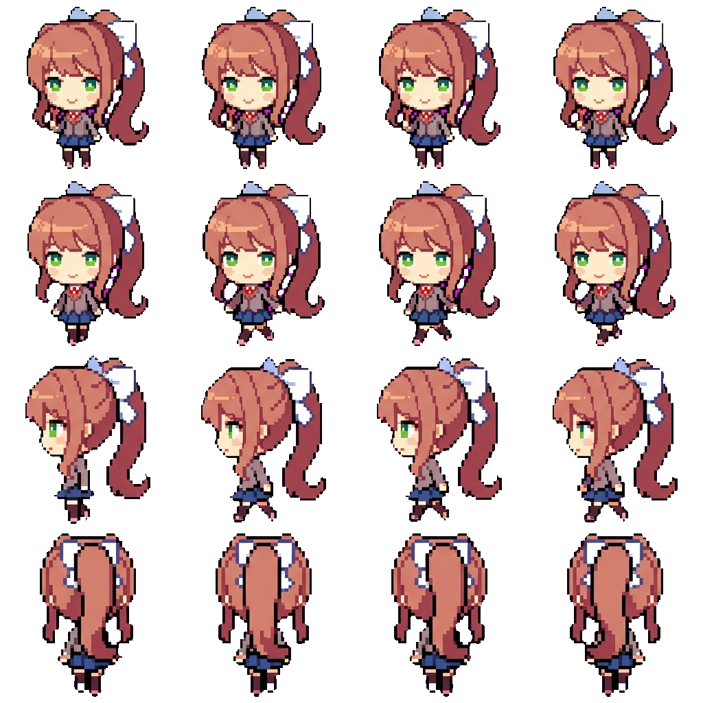 Monika movement sprite