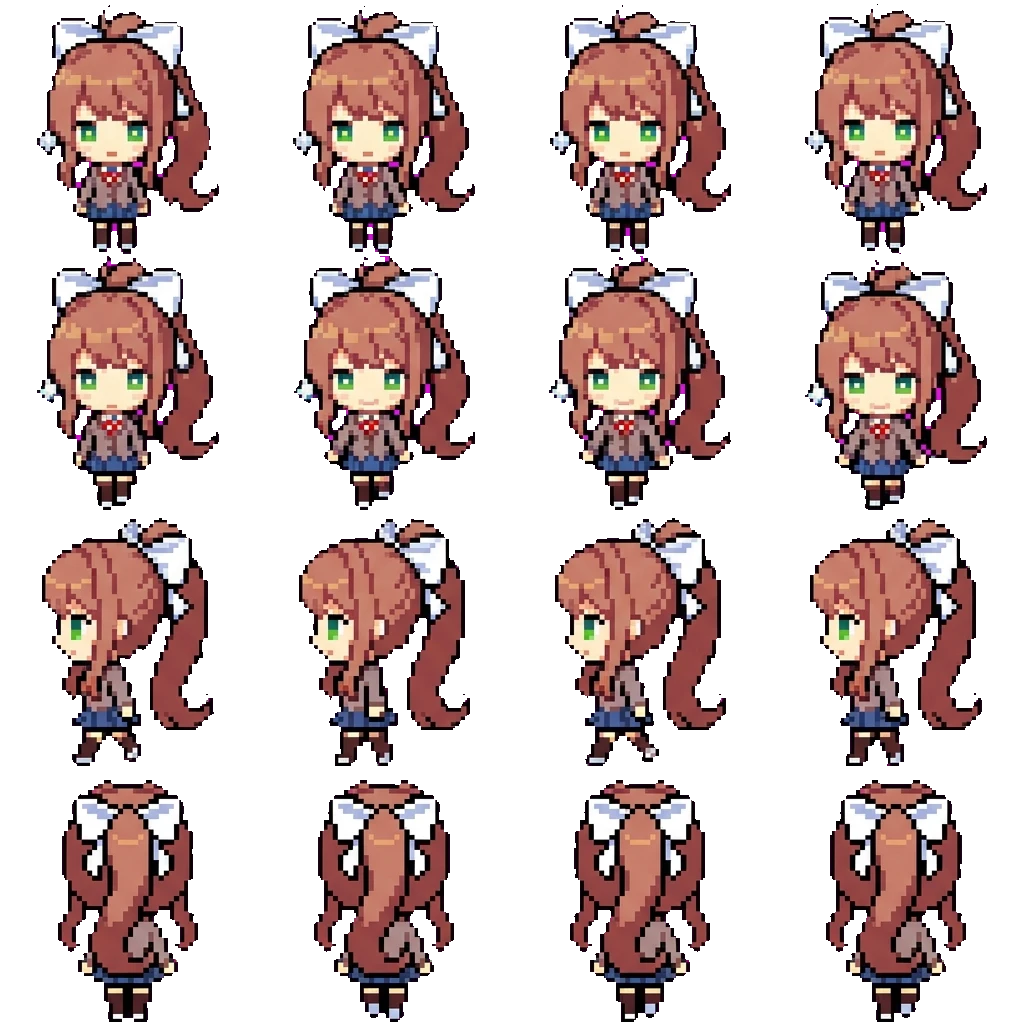 Monika movement sprite