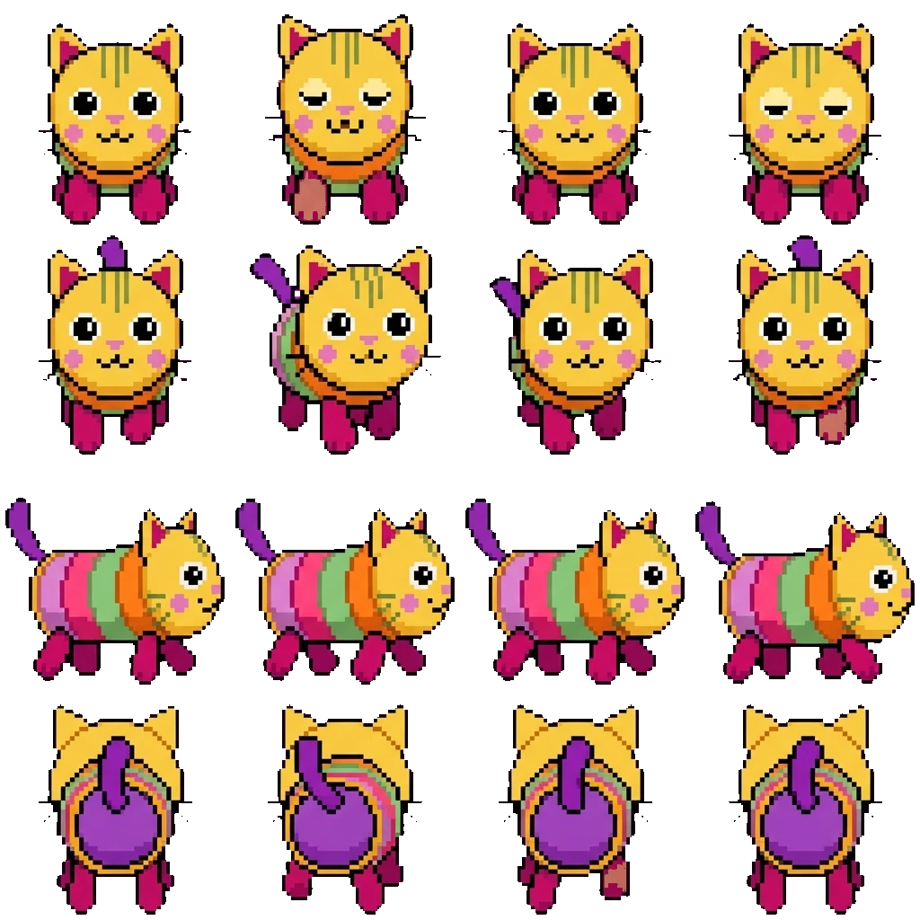 Pillow Cat movement sprite