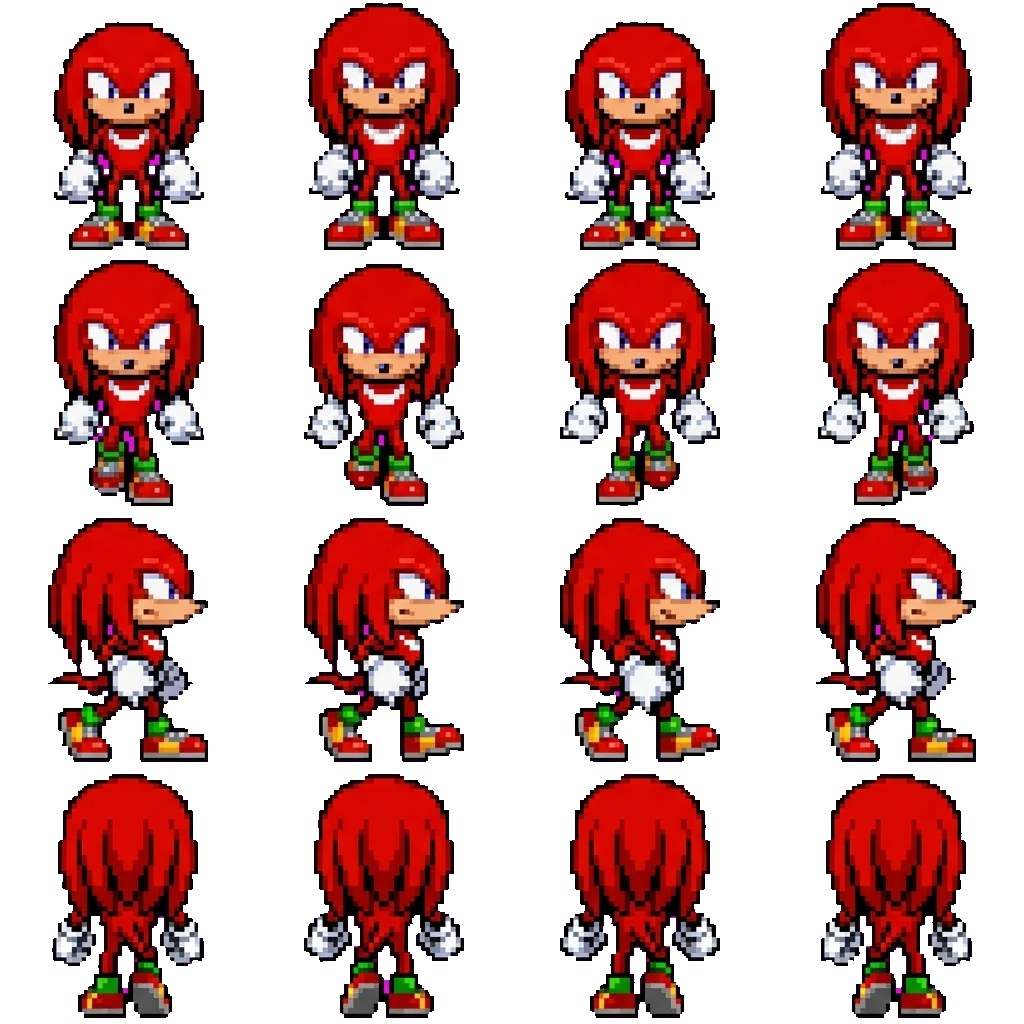 knuckles the echidna movement sprite