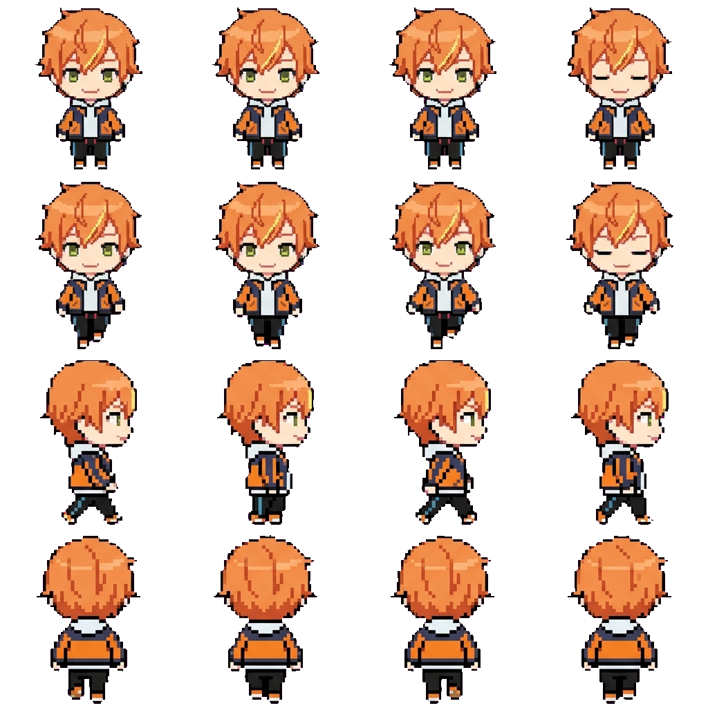 Akito Shinonome movement sprite