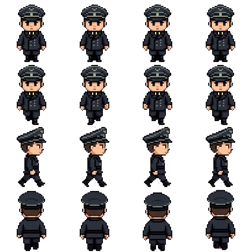 Policia De seguridad hellstrom movement sprite