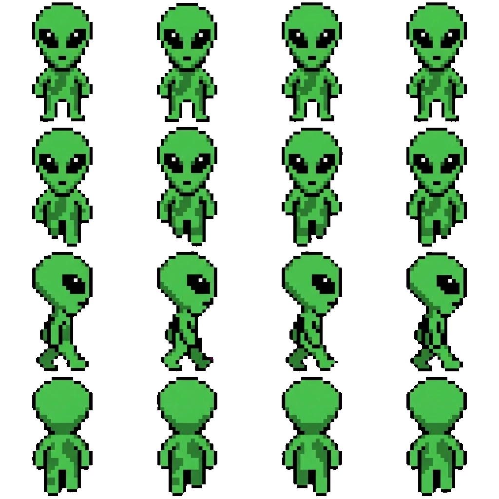 Mr.alien movement sprite