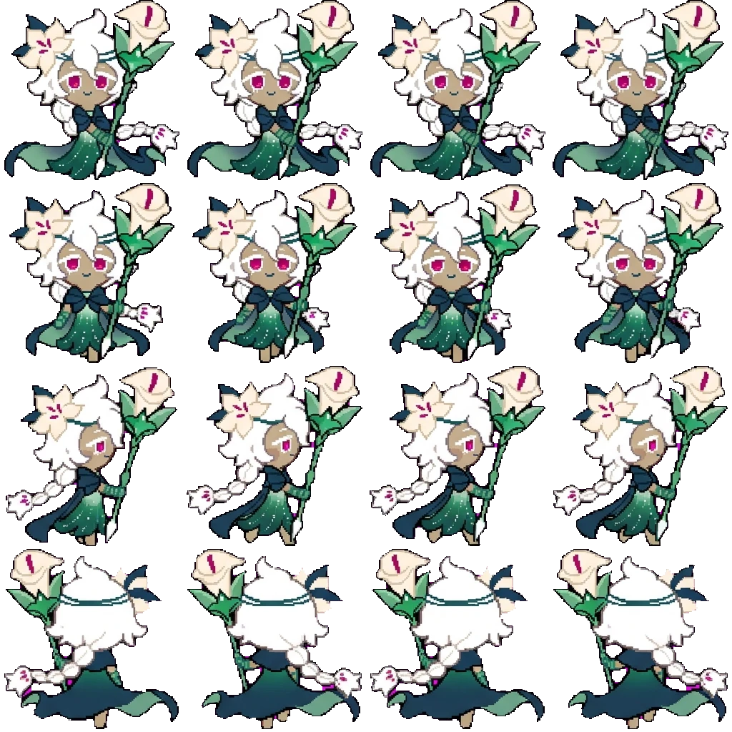 White Lily Cookie movement sprite