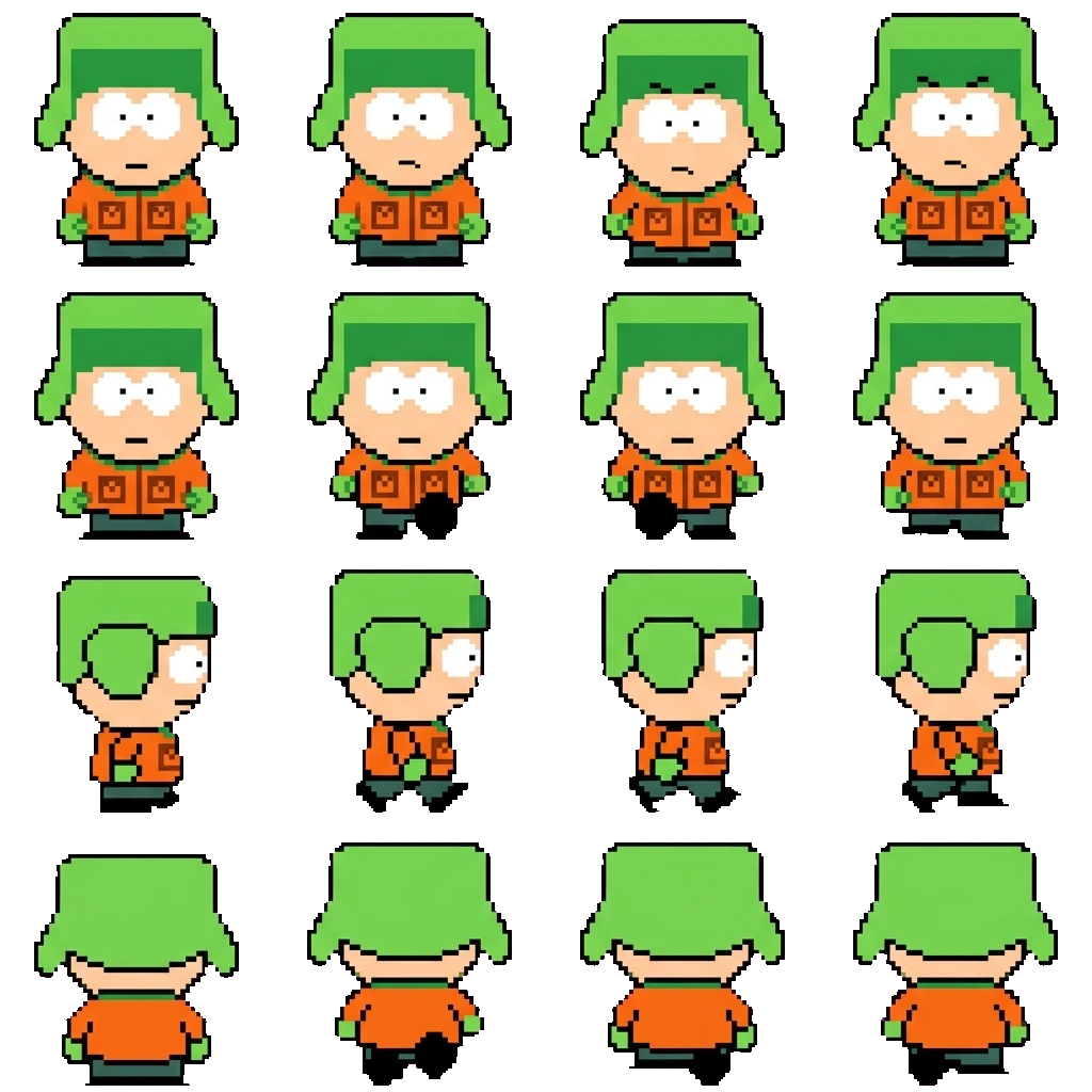Kyle Broflovski movement sprite