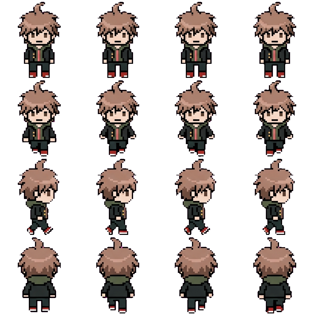 Makoto Naegi movement sprite