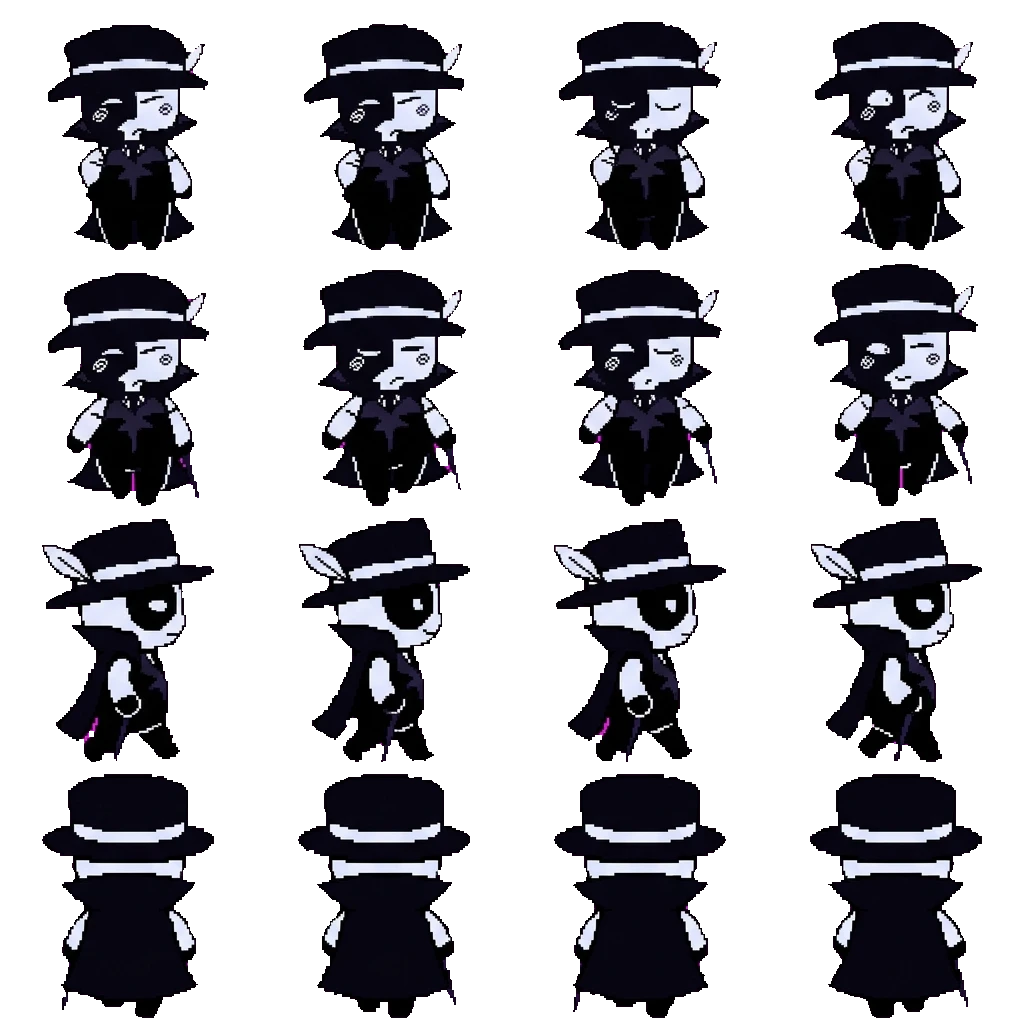 Artful movement sprite