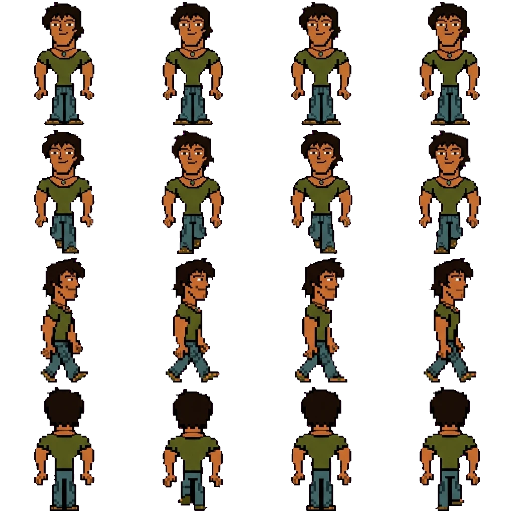 Justin movement sprite