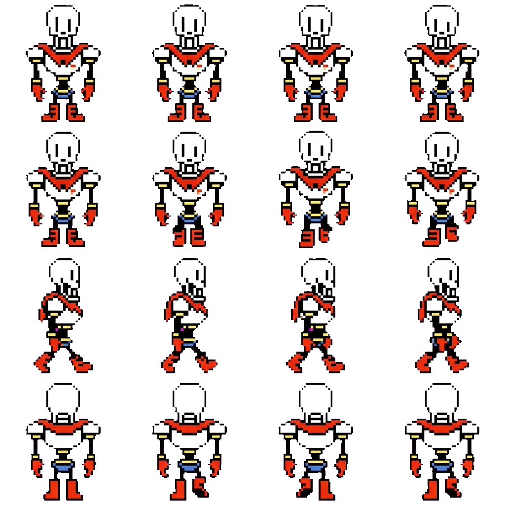 Papyrus movement sprite