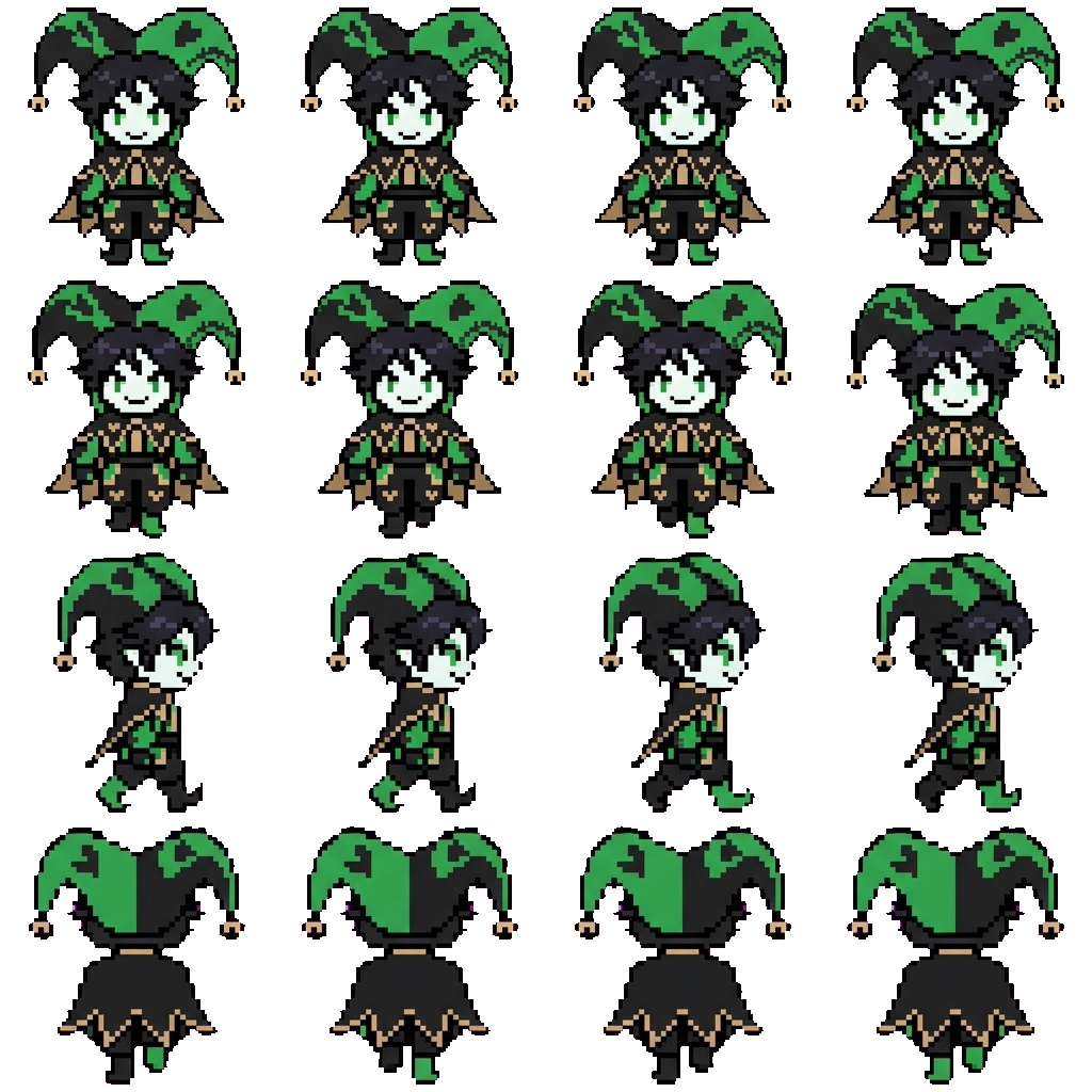 Harlequin movement sprite