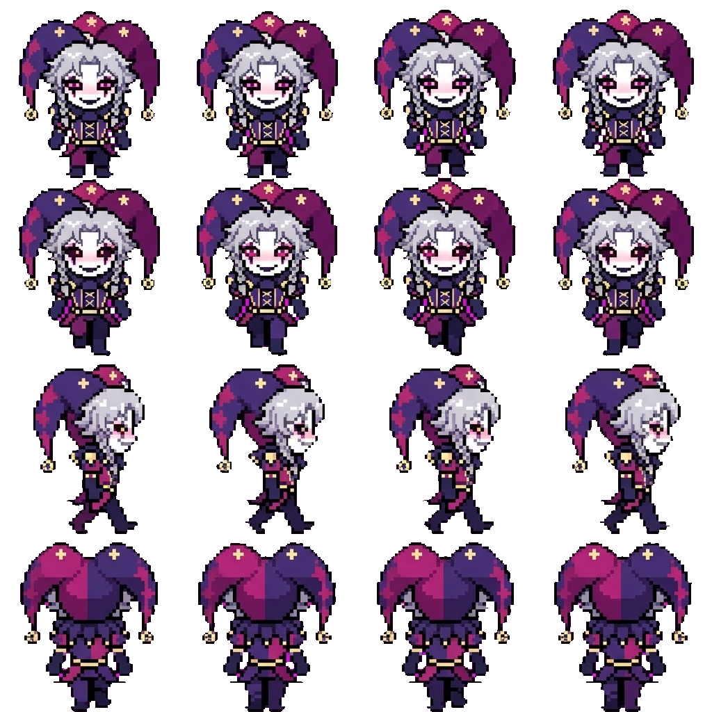 Pierrot movement sprite
