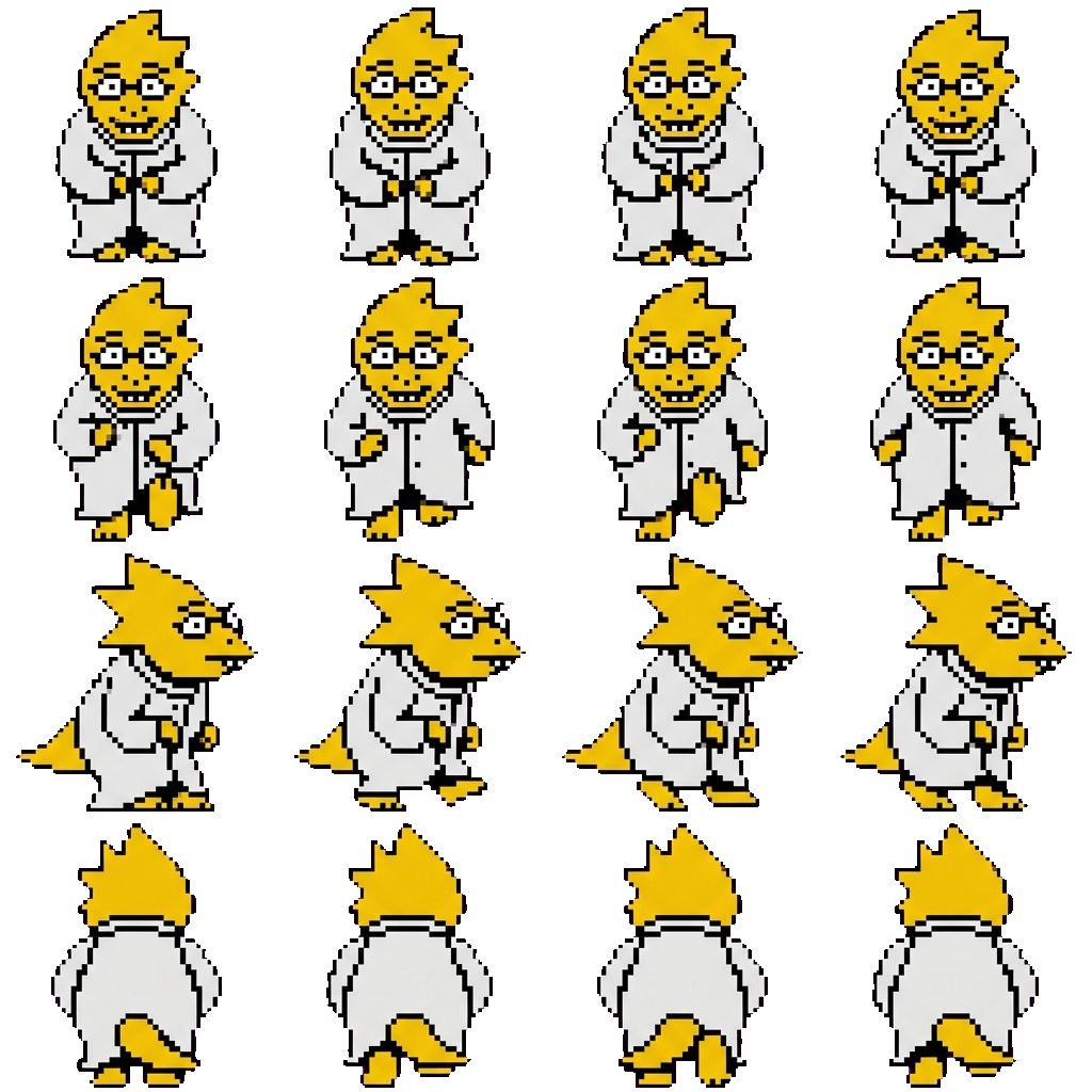 Alphys movement sprite