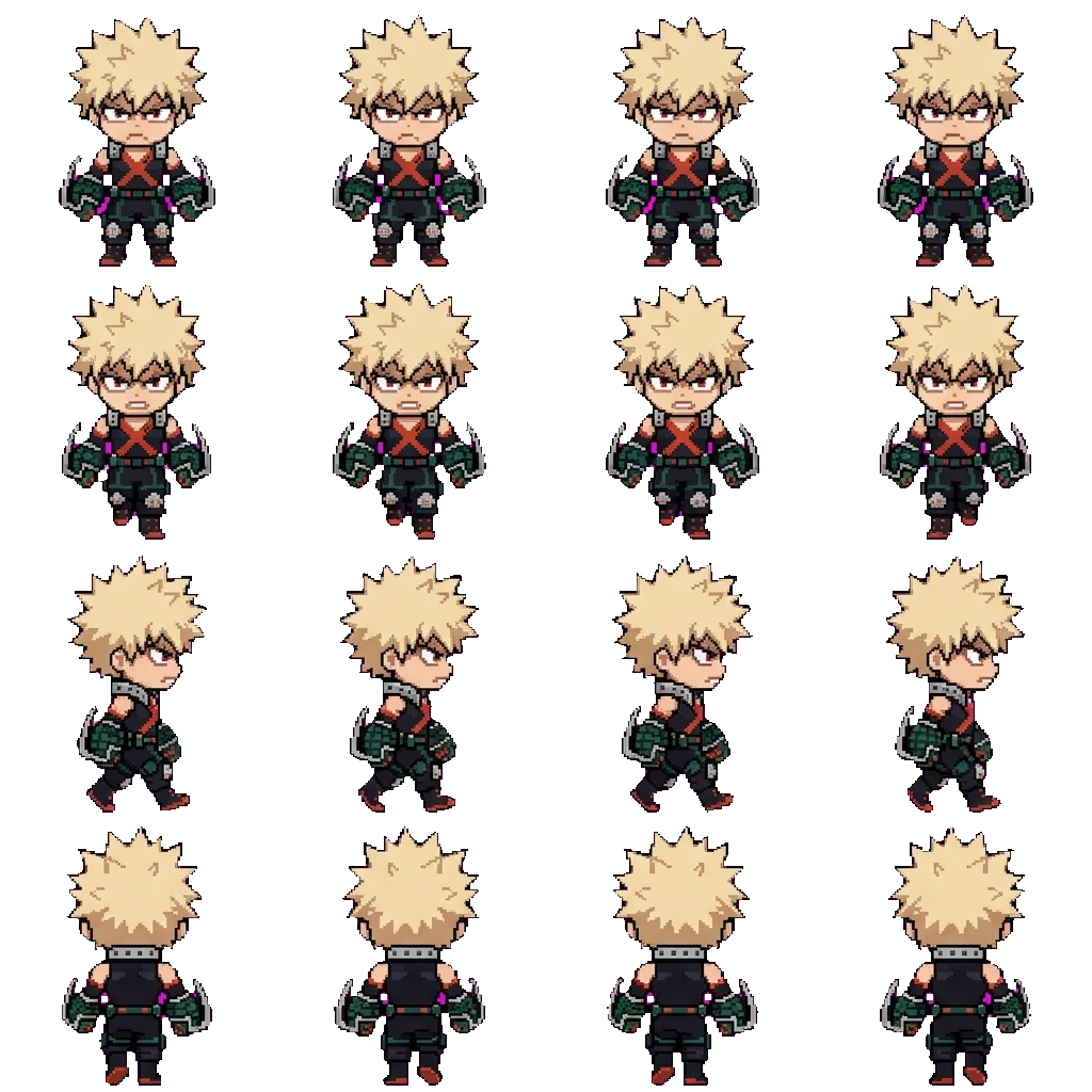 Bakugo Katsuki movement sprite