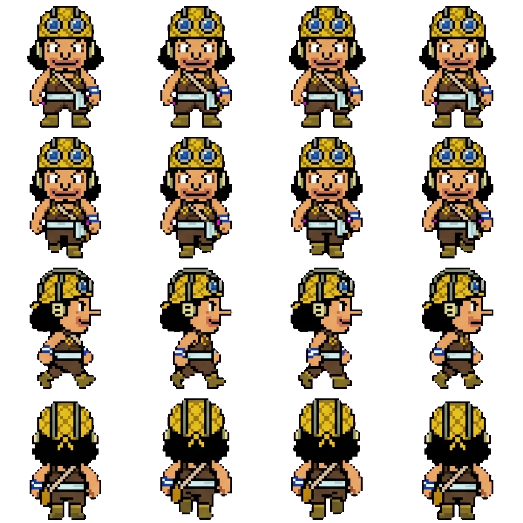 Usopp movement sprite