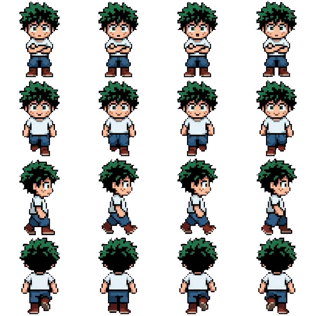 Izuku Midoriya movement sprite