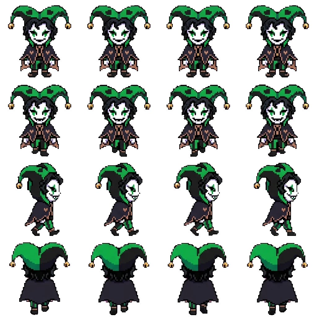 Harlequin movement sprite