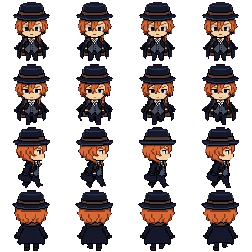 Чуя Накахара movement sprite