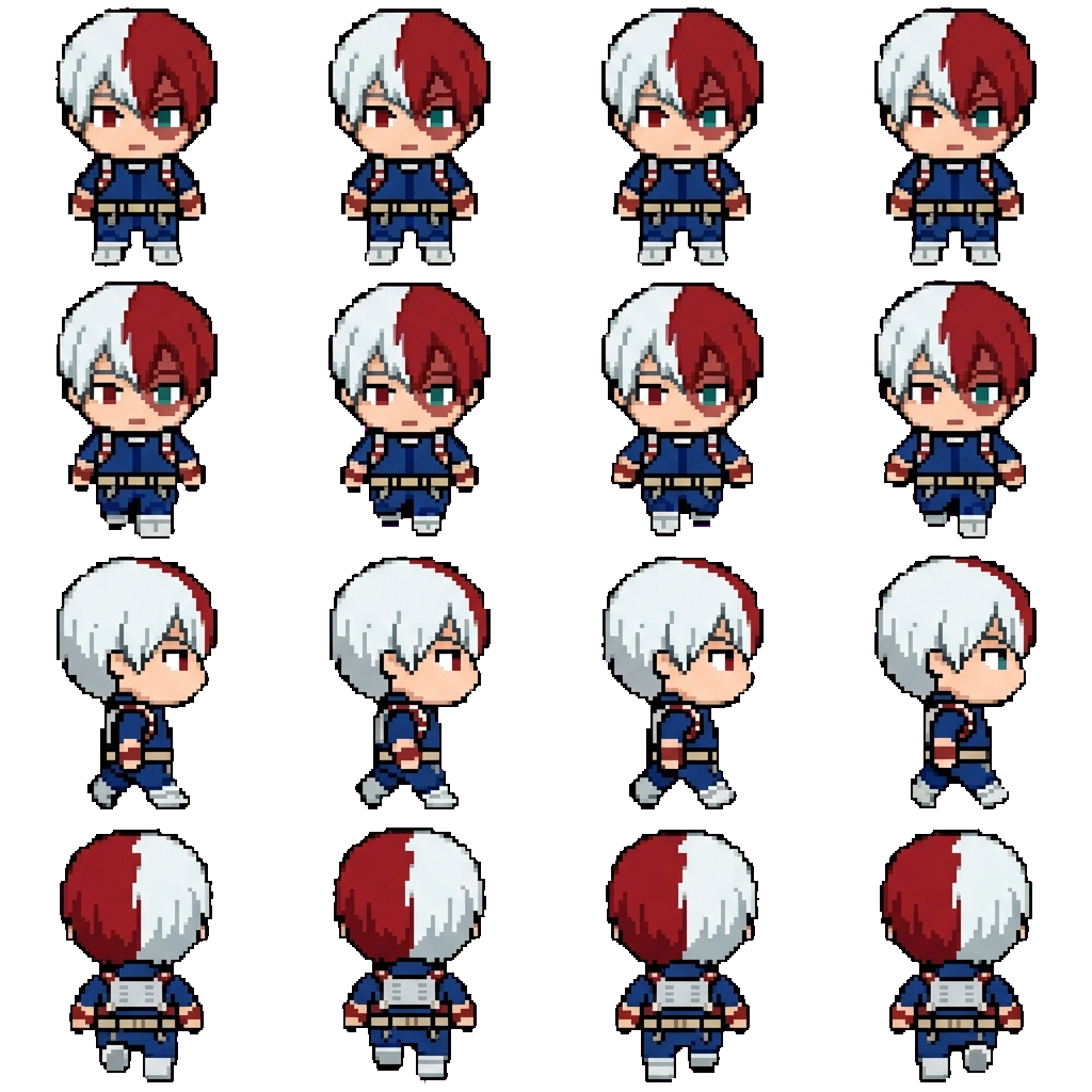 Shoto Todoroki movement sprite