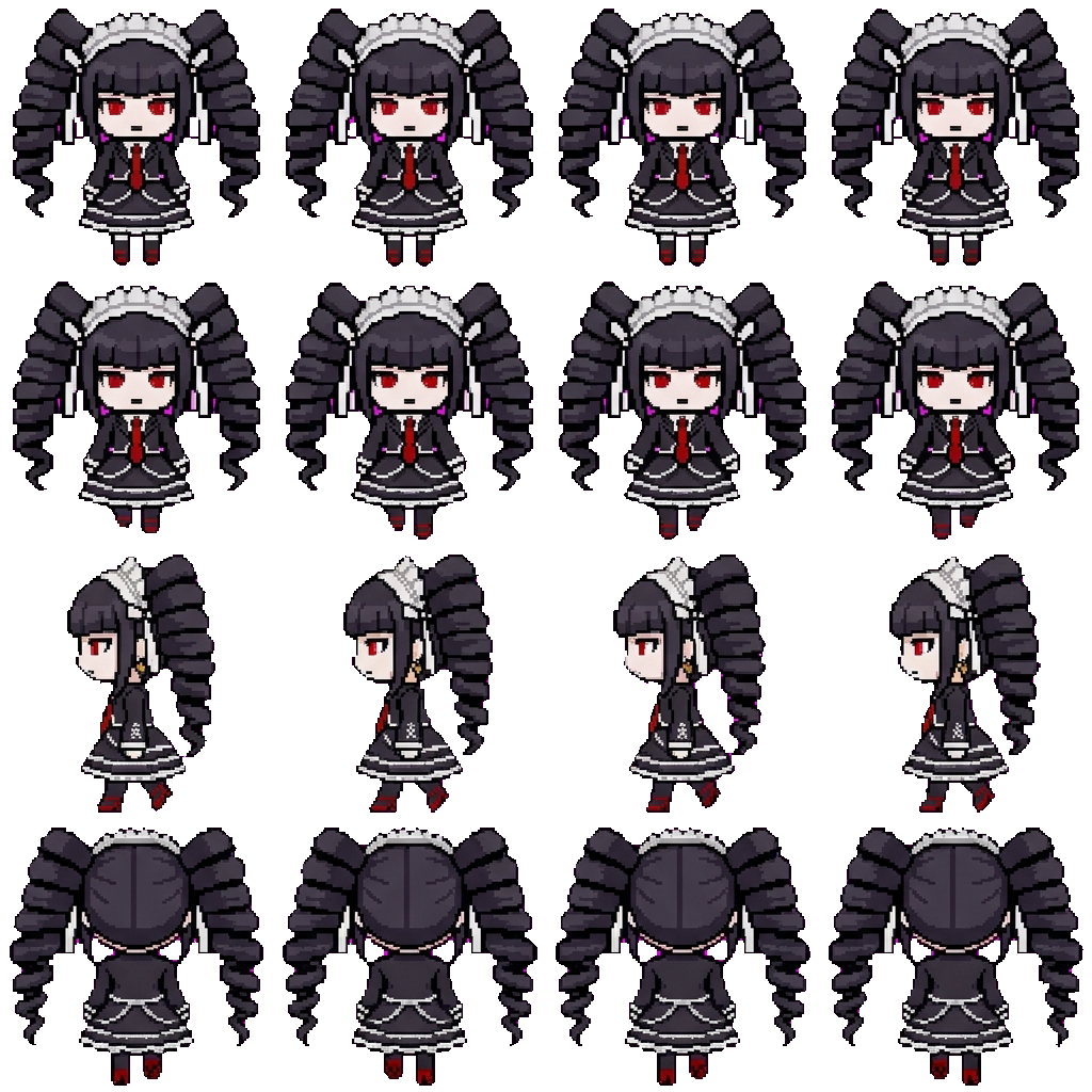 Celestia Ludenberg movement sprite