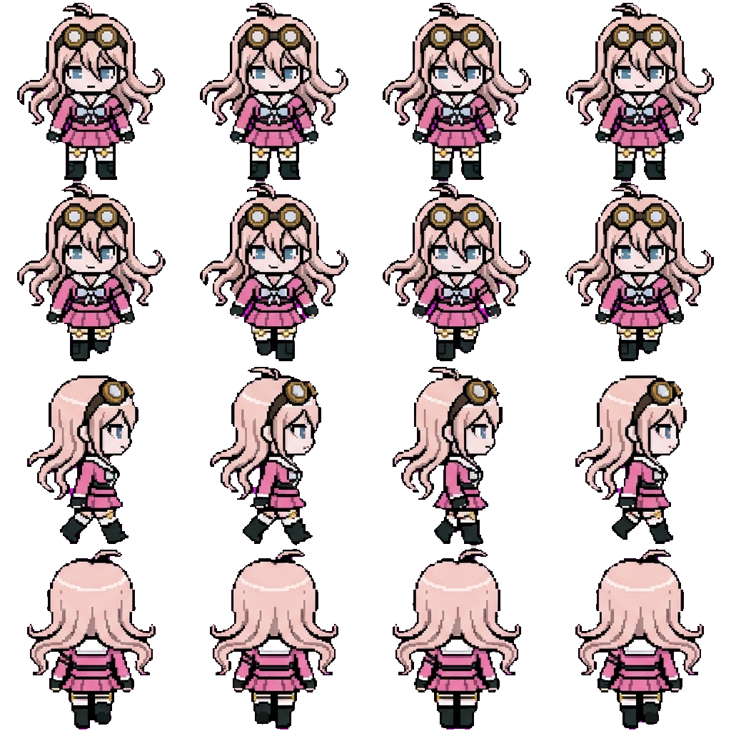 Miu Iruma movement sprite