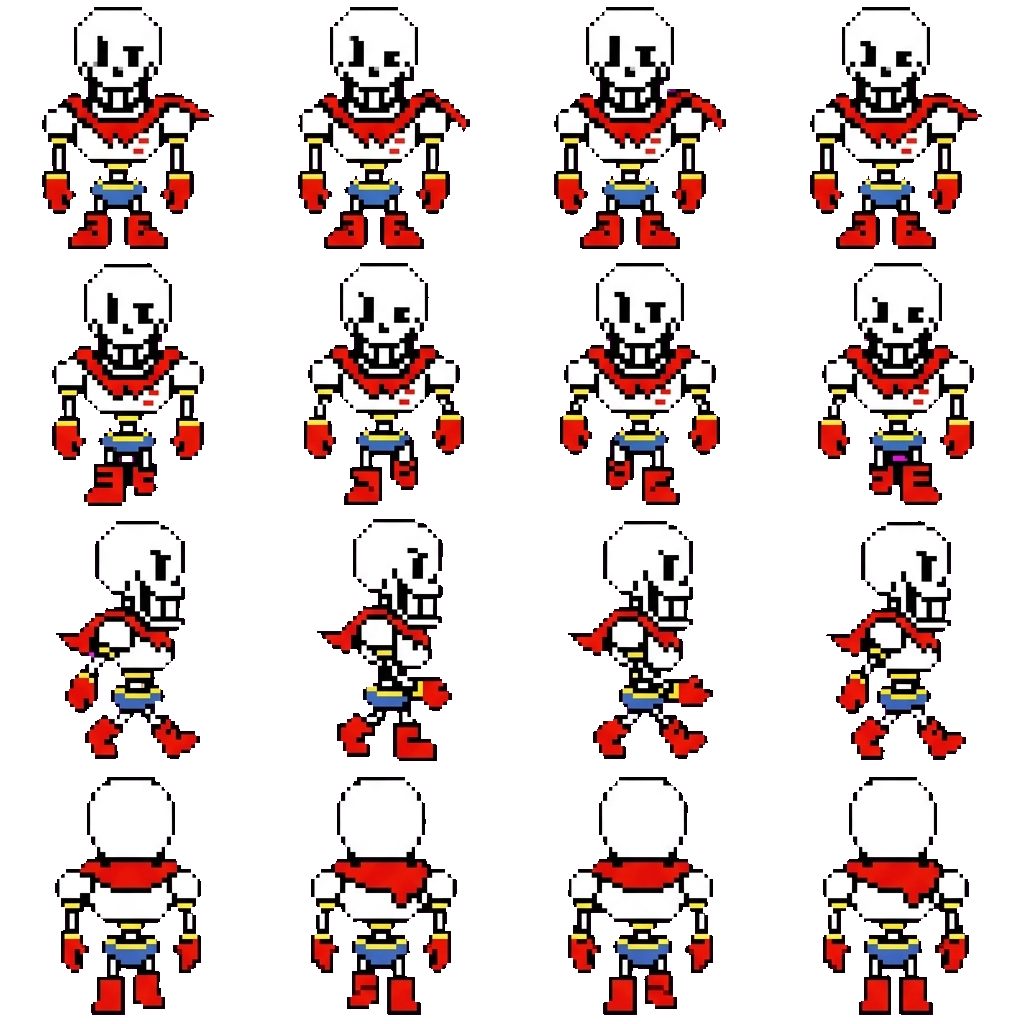 Papyrus movement sprite