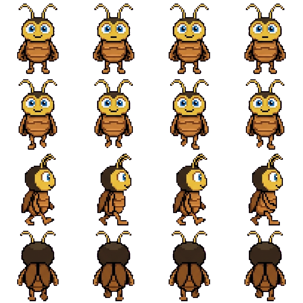 bug yellow movement sprite