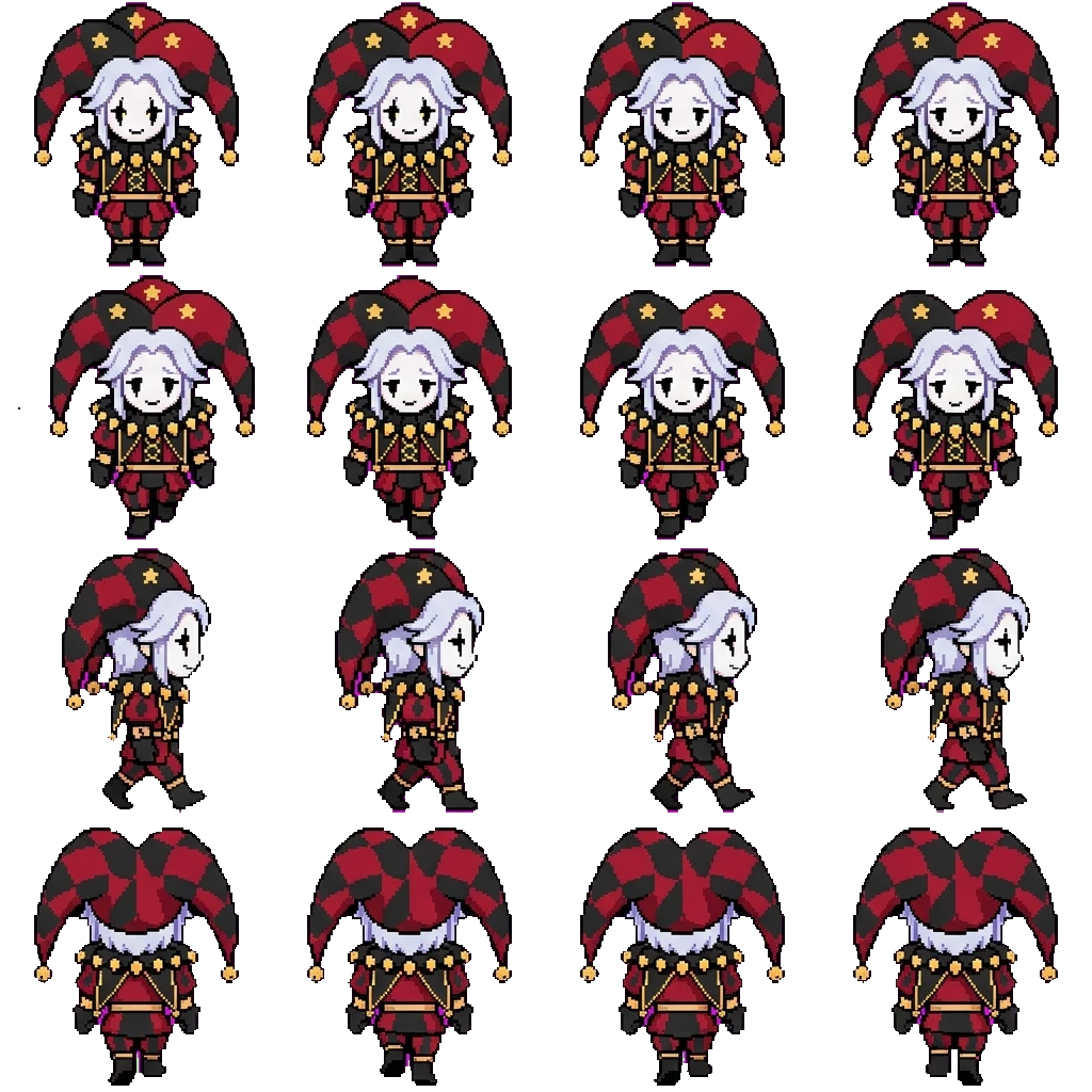 Pierrot movement sprite