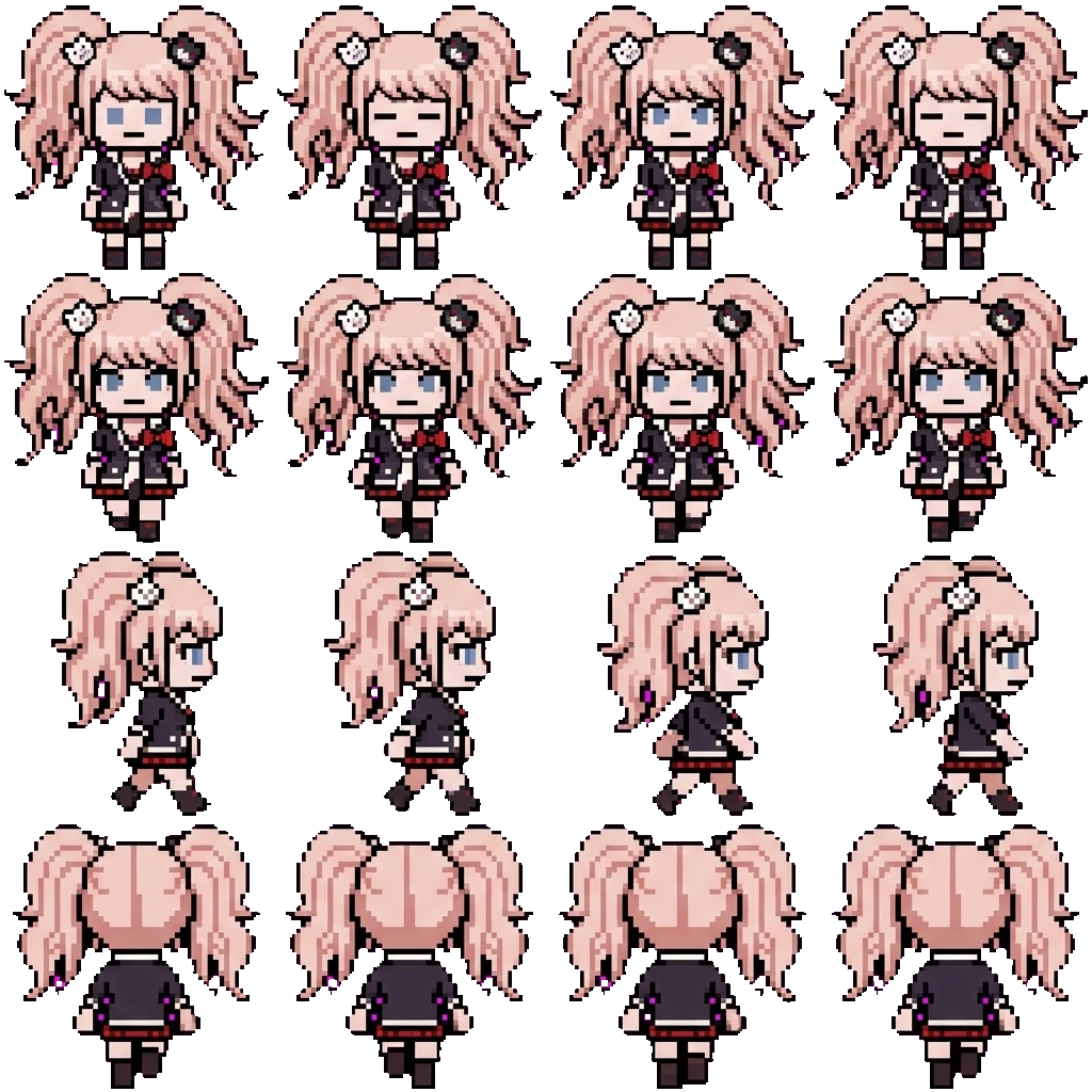 Junko Enoshima movement sprite