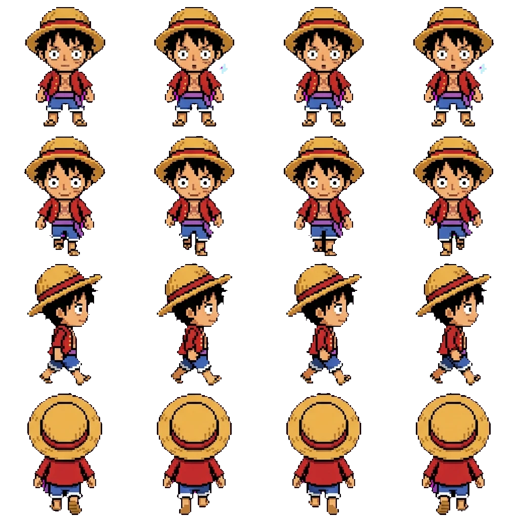 Luffy movement sprite