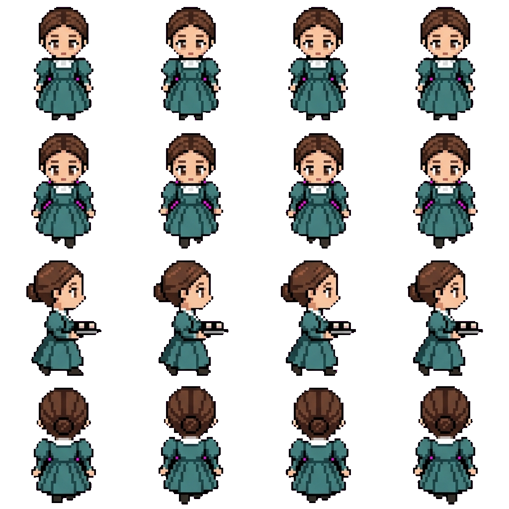 Lady naly movement sprite